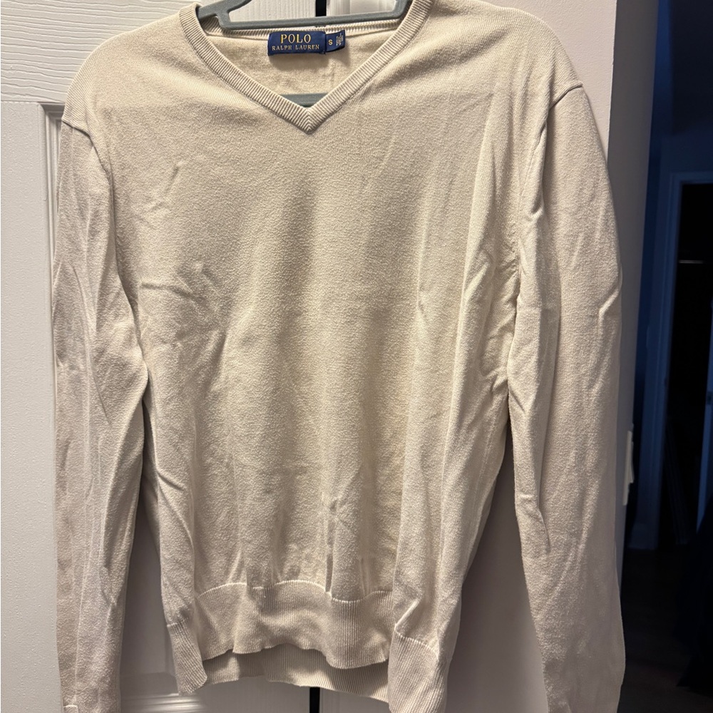 Polo Ralph Lauren Cream V-Neck Sweater